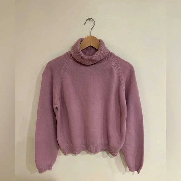 JEAN PIERRE 100% COTTON Lavender Classic Fit Turtleneck Sz M - Picture 3 of 6